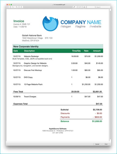 Modify Quickbooks Invoice Template