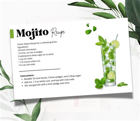 Mojito Recipe Printable