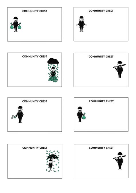 Monopoly Community Chest Template