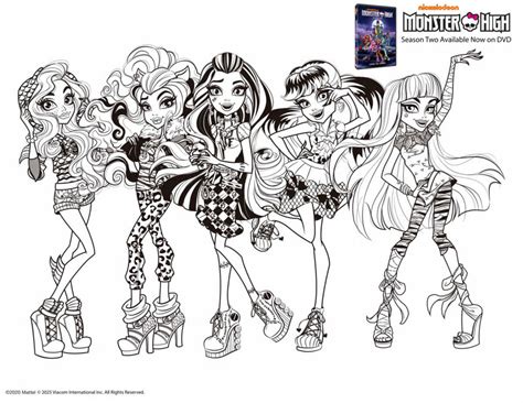 Monster High Coloring Printables