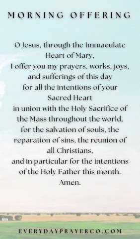 Morning Offering Printable