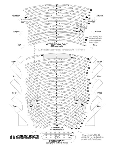 Morrison Center Seating Chart