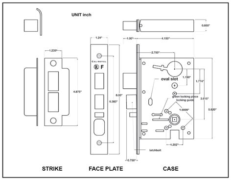 Mortise Lock Template