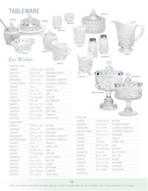 Mosser Glass Catalog