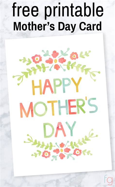 Mother's Day Card Printable Free