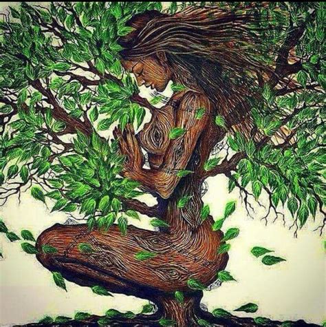 Mother Earth Tree Woman Drawing