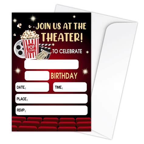 Movie Night Birthday Invitations Free Printable