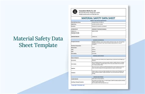 Msds Template Word