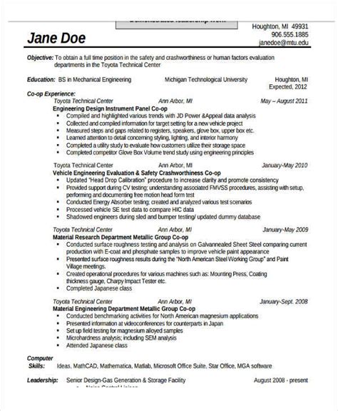 Mtu Resume Template
