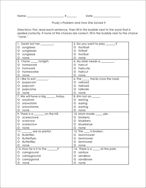 Multiple Choice Test Template Word