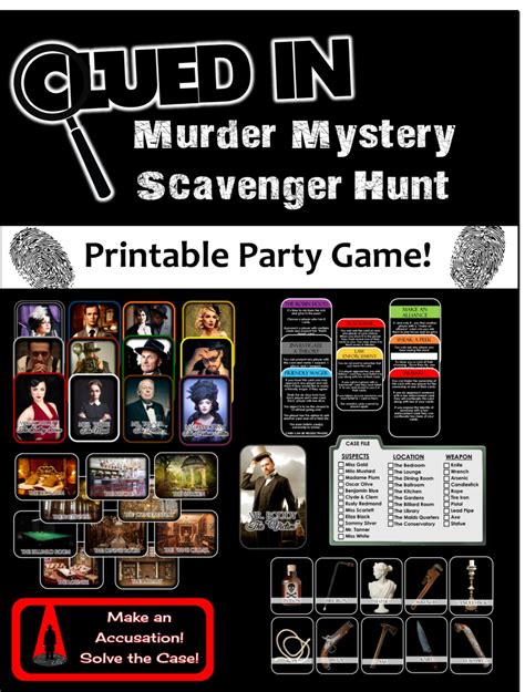 Murder Mystery Printable Free