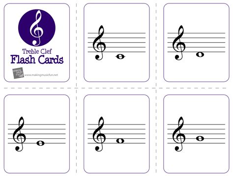 Music Note Flashcards Printable