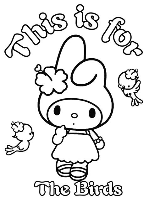 My Melody Printable Coloring Pages