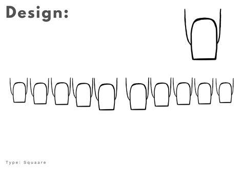 Nail Art Template Square