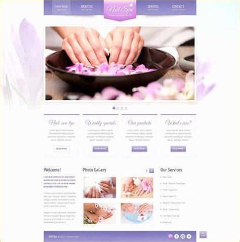 Nail Salon Website Template Free Download