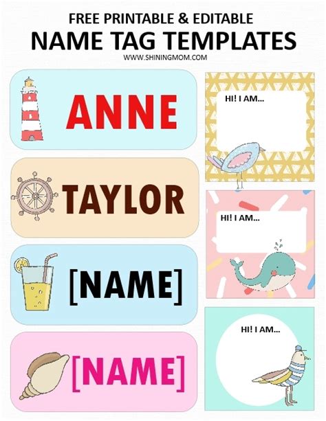 Name Tag Sample Template