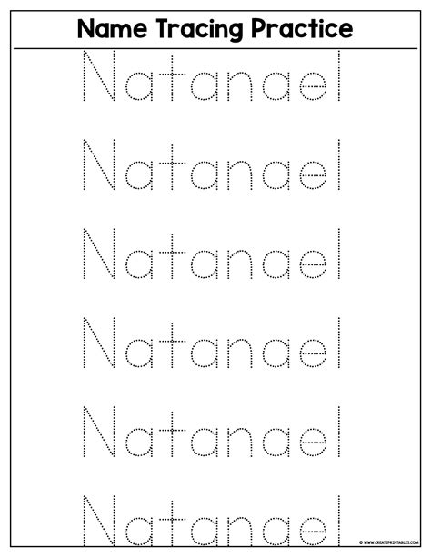 Name Tracing Printable Free