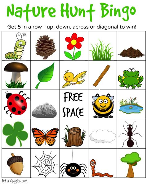 Nature Bingo Printables
