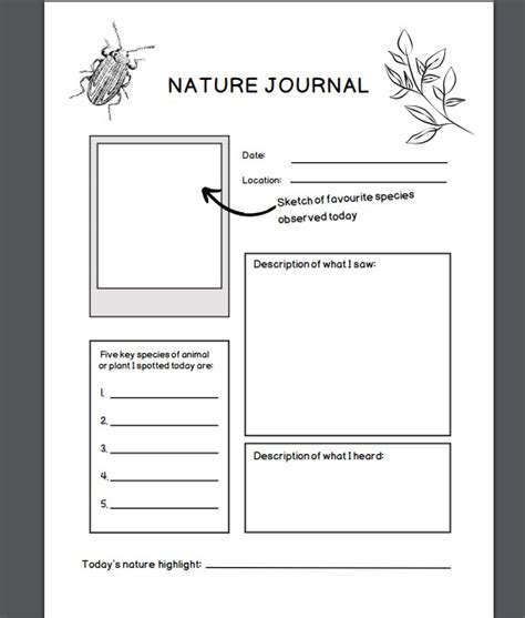 Nature Journal Template