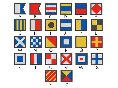 Nautical Flag Alphabet Chart