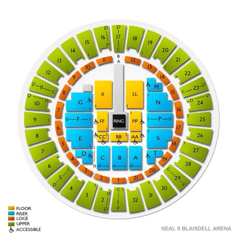 Neal Blaisdell Arena Seating Chart