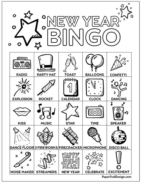 New Year's Bingo Printable