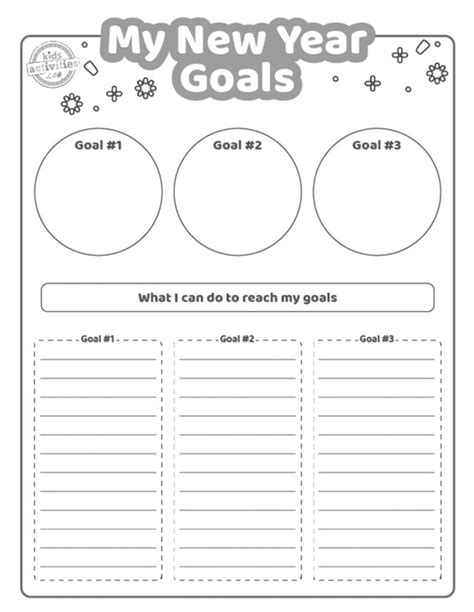 New Year's Goals Template
