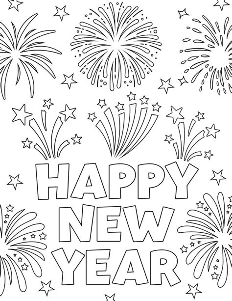 New Years Coloring Pages Free Printable