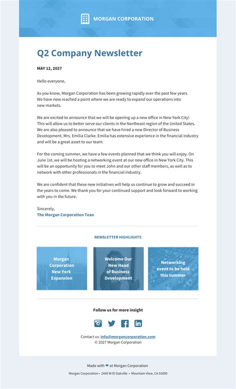News Email Template