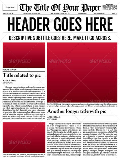 Newspaper Template Free