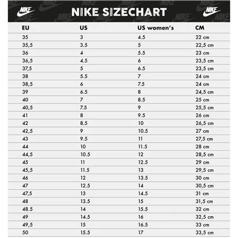 Nike Dunks Low Size Chart