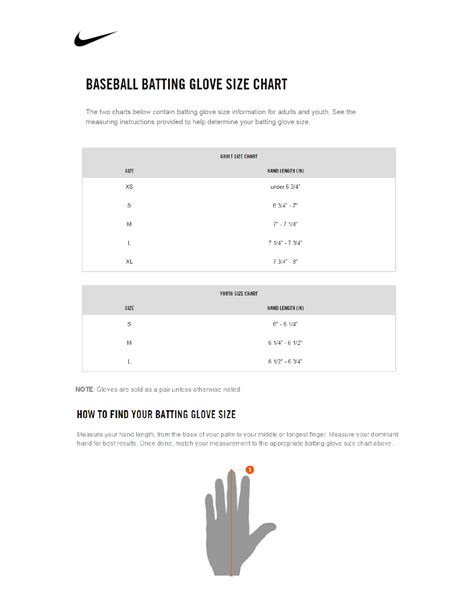 Nike Glove Sizing Chart