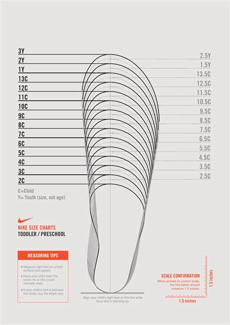 Nike Shoe Size Chart Printable