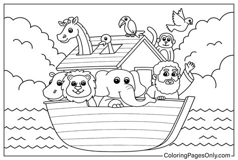 Noahs Ark Coloring Page Free Printable