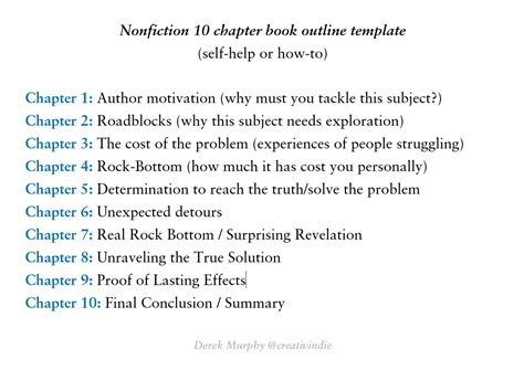 Nonfiction Book Outline Template