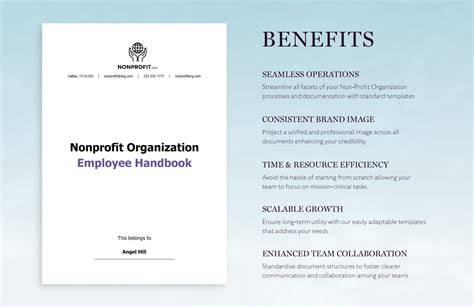 Nonprofit Employee Handbook Template Word