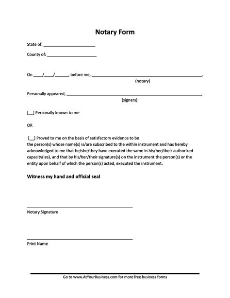 Notary Letter Template