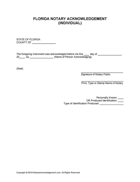 Notary Word Template