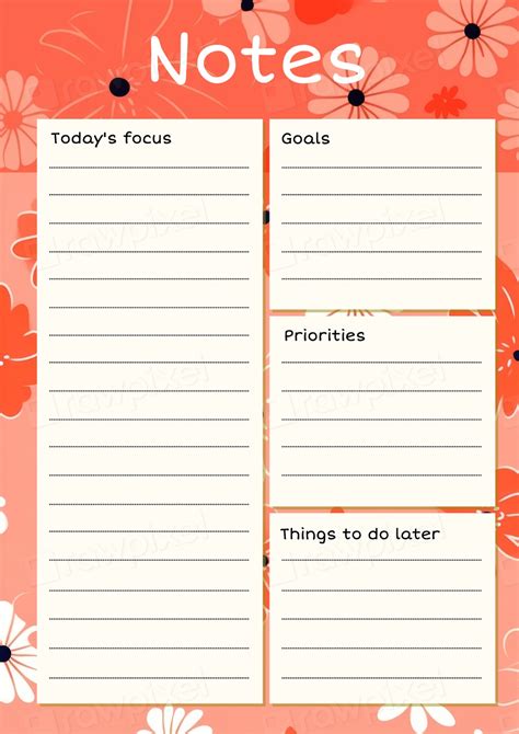 Notes Planner Template