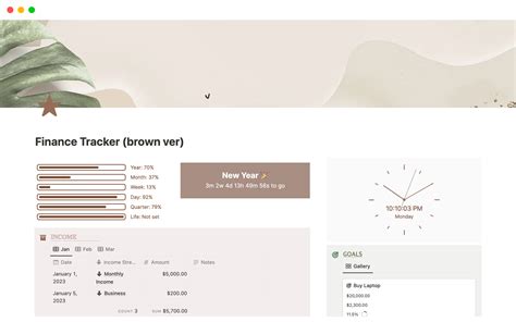 Notion Financial Tracker Template