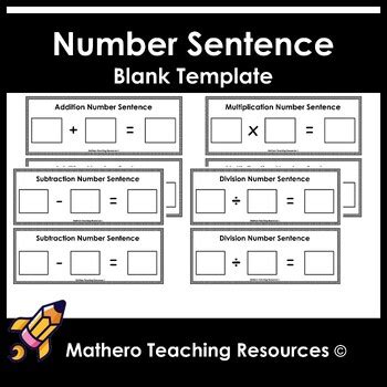 Number Sentence Template