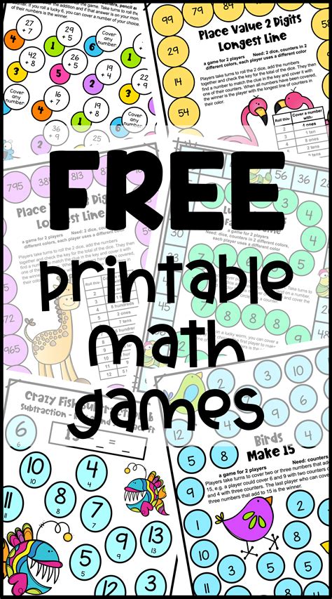 Numeracy Games Printable