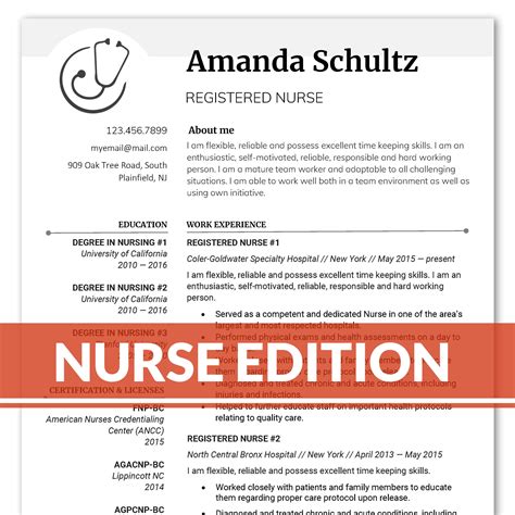 Nursing Resume Templates Free