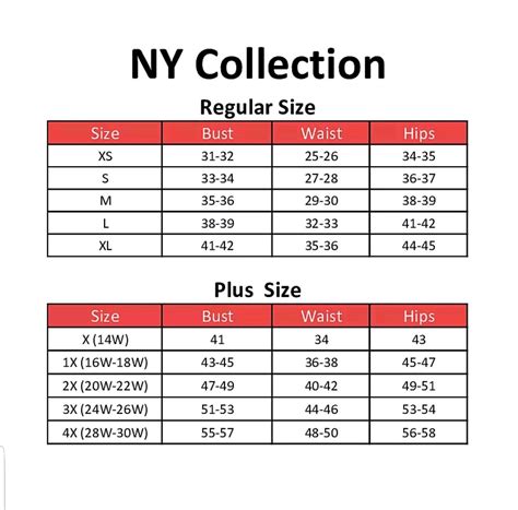 Ny&co Size Chart