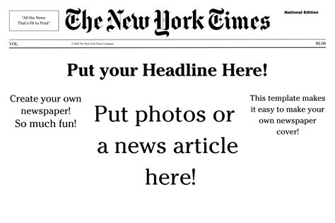 Ny Times Newspaper Template