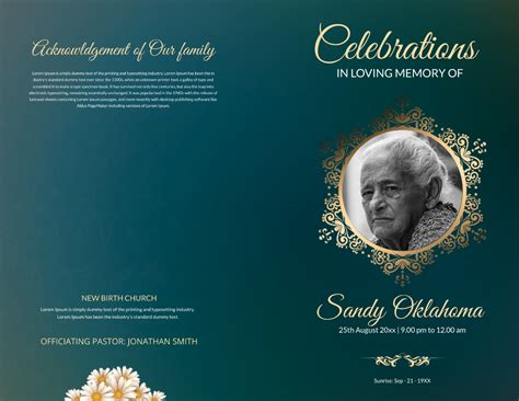 Obituary Card Template