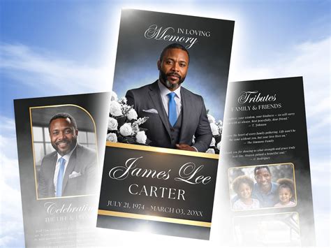 Obituary Template Etsy