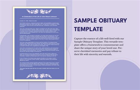 Obituary Template Google Docs