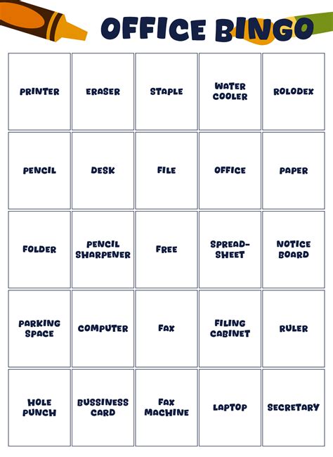 Office Bingo Template