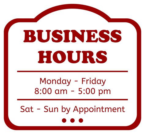 Office Hours Sign Template